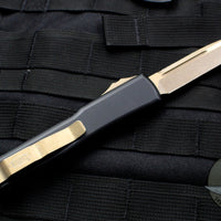 Microtech Ultratech Black Single Edge OTF Knife Bronze Apocalyptic Blade 121-13 AP