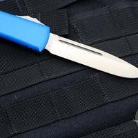 Microtech Ultratech OTF Knife- Single Edge- Blue Handle- Bronzed Blade 121-13 BL