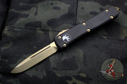 Microtech Ultratech Black Single Edge OTF Knife Bronzed Blade 121-13