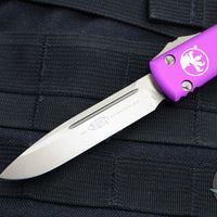 Microtech Ultratech OTF Knife- Single Edge- Violet Handle- Bronzed Finished Blade 121-13 VI