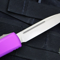 Microtech Ultratech OTF Knife- Single Edge- Violet Handle- Bronzed Finished Blade 121-13 VI