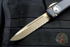 Microtech Ultratech Black Single Edge OTF Knife Bronzed Apocalyptic Part Serrated Blade 121-14 AP