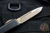 Microtech Ultratech Black Single Edge OTF Knife Bronzed Apocalyptic Part Serrated Blade 121-14 AP