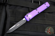 Microtech Ultratech OTF Knife- Single Edge- Purple Handle- Black Blade 121-1 PU