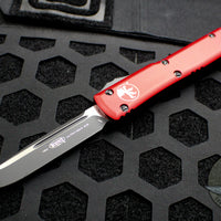 Microtech Ultratech Red Single Edge SE OTF Knife Black Blade 121-1 RD