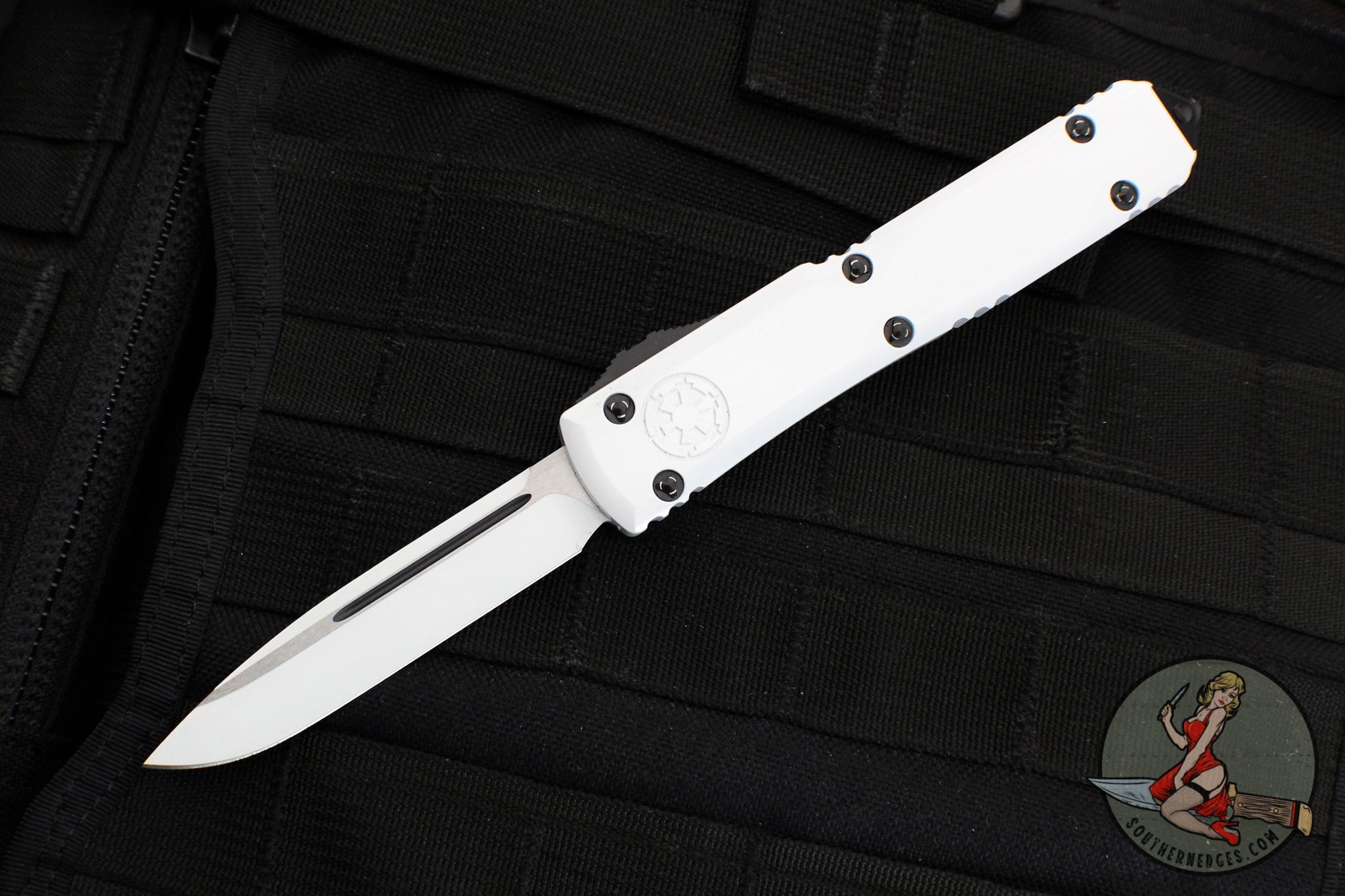 Microtech Stormtrooper Ultratech OTF Knife- Single Edge- White Handle ...