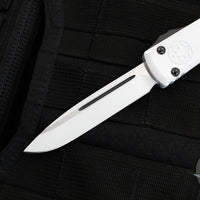 Microtech Stormtrooper Ultratech OTF Knife- Single Edge- White Handle- White Plain Edge Blade 121-1 STD