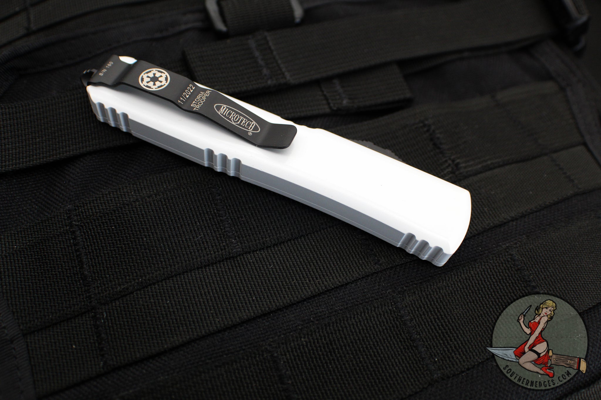 Microtech Stormtrooper Ultratech OTF Knife- Single Edge- White Handle ...