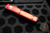 Microtech Ultratech OTF Knife- Red Handle- Black Part Serrated Blade 121-2 RD