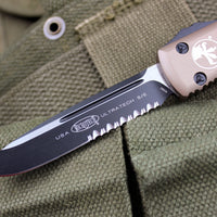 Microtech Ultratech Tan S/E OTF Knife Tactical Part Serrated Black Blade 121-2 TA