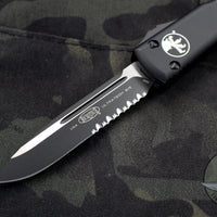 Microtech Ultratech Black Single Edge OTF Knife Tactical Part Serrated Black Blade 121-2 T