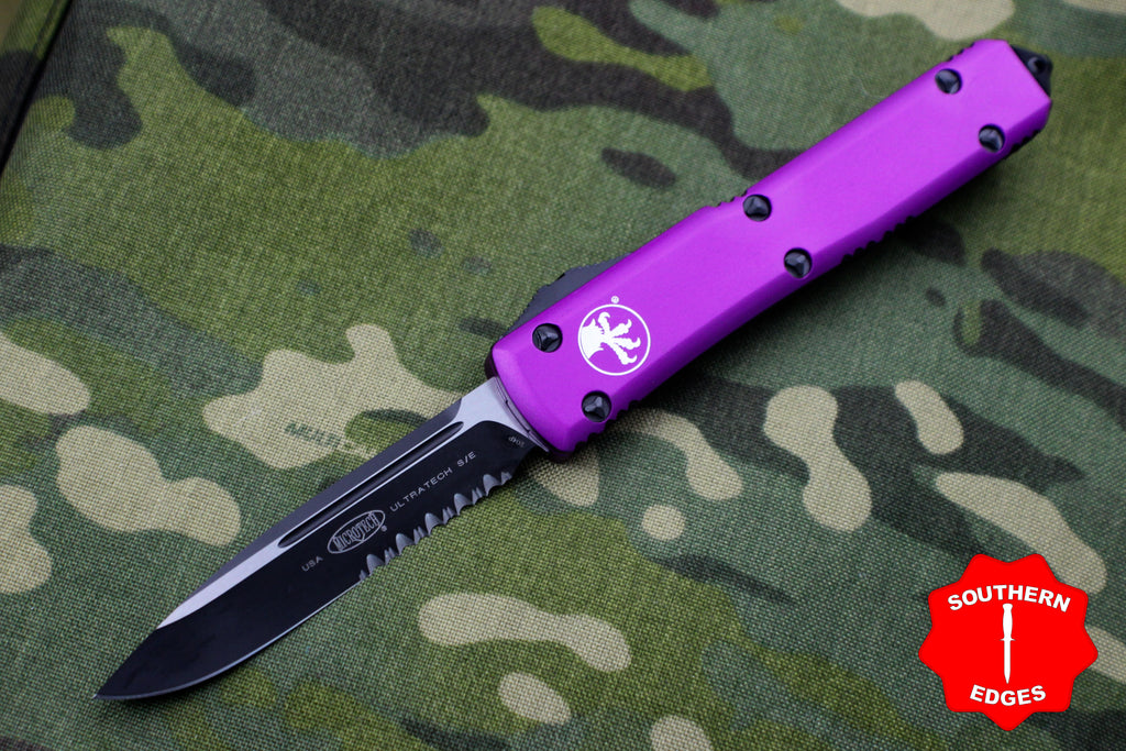 Microtech Ultratech Violet Single Edge OTF Knife Part Serrated Blade 121-2 VI