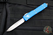 Microtech Ultratech Blue Single Edge SE OTF Knife Satin Blade 121-4 BL