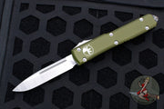 Microtech Ultratech OTF Knife- Single Edge- OD Green Handle- Satin Blade 121-4 OD