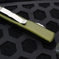 Microtech Ultratech OTF Knife- Single Edge- OD Green Handle- Satin Blade 121-4 OD
