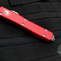 Microtech Ultratech Red Single Edge SE OTF Knife Satin Blade 121-4 RD