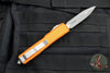 Microtech Ultratech OTF Knife- Double Edge- Orange Handle- Apocalyptic Blade 122-10 APOR