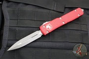 Microtech Ultratech OTF Knife- Double Edge- Red Handle- Apocalyptic Blade 122-10 APRD