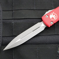 Microtech Ultratech OTF Knife- Double Edge- Red Handle- Apocalyptic Blade 122-10 APRD