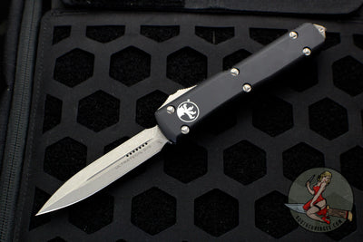 Microtech Ultratech OTF Knife- Double Edge- Black Double Edge- Apocalyptic Blade 122-10 AP
