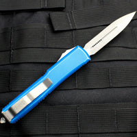 Microtech Ultratech OTF Knife- Double Edge- Distressed Blue- Apocalyptic Blade 122-10 DBL