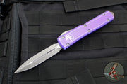 Microtech Ultratech OTF Knife- Double Edge- Purple Handle- Apocalyptic Blade 122-10 DPU