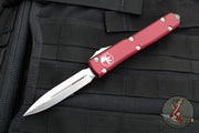 Microtech Ultratech OTF Knife- Double Edge- Merlot Red with Stonewash Blade 122-10 MR