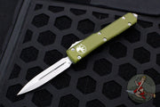 Microtech Ultratech OTF Knife- Double Edge- OD Green Handle- Stonewash Blade 122-10 OD