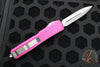 Microtech Ultratech OTF Knife- Double Edge- Pink Handle- Stonewash Blade 122-10 PK