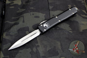 Microtech Ultratech Black Double Edge OTF Knife with Stonewash Blade 122-10