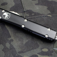 Microtech Ultratech OTF Knife- Double Edge- Black Handle- Stonewash Blade 122-10