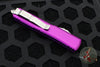 Microtech Ultratech OTF Knife- Double Edge- Violet Handle with Stonewash Blade 122-10 VI