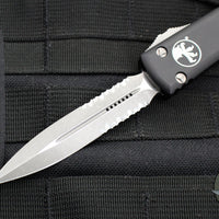 Microtech Ultratech OTF Knife- Black Handle- Part Serrated Apocalyptic Blade 122-11 AP