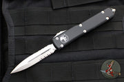 Microtech Ultratech OTF Knife- Double Edge- with Part Serrated Stonewash Blade 122-11