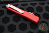 Microtech Ultratech OTF Knife- Double Edge- Red Handle with Full Serrated Stonewash Blade 122-12 RD