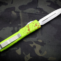 Microtech Ultratech Zombietech Double Edge OTF Knife Full Serrated Stonewash Blade 122-12 Z