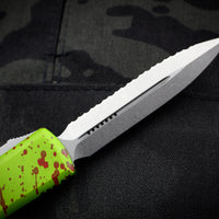 Microtech Ultratech Zombietech Double Edge OTF Knife Full Serrated Stonewash Blade 122-12 Z