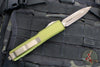 Microtech Ultratech OTF Knife- Double Edge- OD Green Handle- Bronzed Apocalyptic Blade and Hardware 122-13 APOD