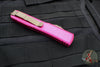 Microtech Ultratech OTF Knife- Double Edge- Pink Handle- Bronzed Apocalyptic Blade and Hardware 122-13 APPK