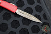 Microtech Ultratech OTF Knife- Double Edge- Red Handle- Bronzed Apocalyptic Blade and Hardware 122-13 APRD