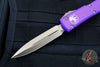 Microtech Ultratech OTF Knife- Double Edge- Purple Handle- Bronzed Blade 122-13 PU