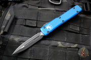 Microtech Ultratech Blue Double Edge OTF Knife Black Blade 122-1 BL
