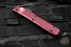 Microtech Ultratech OTF Knife- Double Edge- Merlot Red Handle- Black Blade 122-1 MR