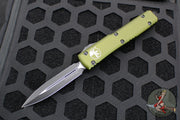 Microtech Ultratech OTF Knife- Double Edge- OD Green Handle- Black Plain Edge 122-1 OD