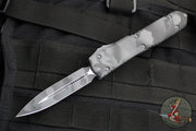 Microtech Ultratech OTF Knife- Double Edge- Urban Camo Cerakoted- Urban Camo Blade 122-1 UCS