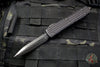Microtech Ultratech Delta Double Edge OTF Frag Black with Black DLC HW Nickel Boron Internals 122-1UT-DS