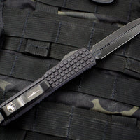 Microtech Ultratech Delta Double Edge OTF Frag Black with Black DLC HW Nickel Boron Internals 122-1UT-DS