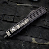Microtech Ultratech Delta Double Edge OTF Frag Black with Black DLC HW Nickel Boron Internals 122-1UT-DS