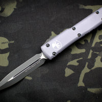 Microtech Ultratech Gray Double Edge OTF Knife Black Blade 122-1 GY