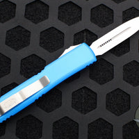 Microtech Ultratech OTF Knife- Double Edge- Blue With Satin Blade 122-4 BL